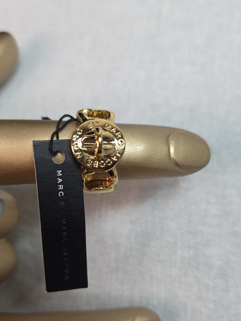 Marc By Marc Jacobs Gold Logo Medallion Ring